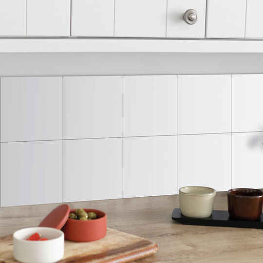 selbstklebende Wandfliesen Wall Tiles White (6er Set) image number null